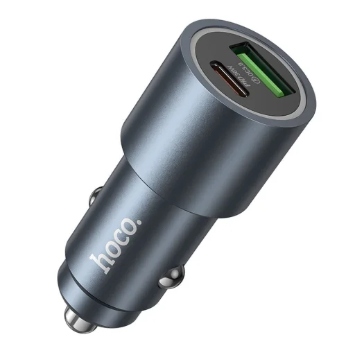 HOCO autós töltő USB A + Type C PD QC3.0 48W Z60 fekete - 4