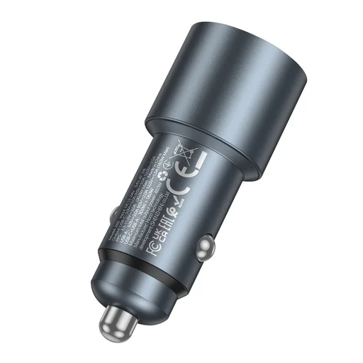 HOCO autós töltő USB A + Type C PD QC3.0 48W Z60 fekete - 6