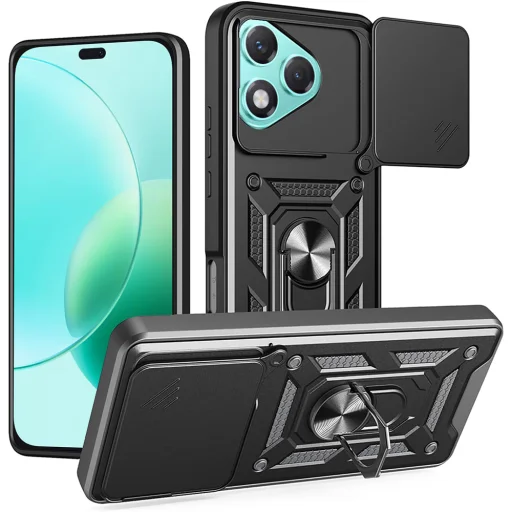  Honor 400 Lite Fekete Techsuit CamShield sorozat tok - 1