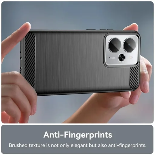  Techsuit - Karbon Szilikon - Realme 14T - Fekete tok - 9