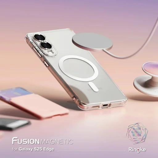  Ringke - Fusion MagSafe - Samsung Galaxy S25 Edge - Átlátszó tok - 2