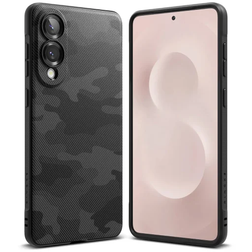  Ringke - Onyx Design - Samsung Galaxy S25 Edge - Fekete Terepmintás tok - 1