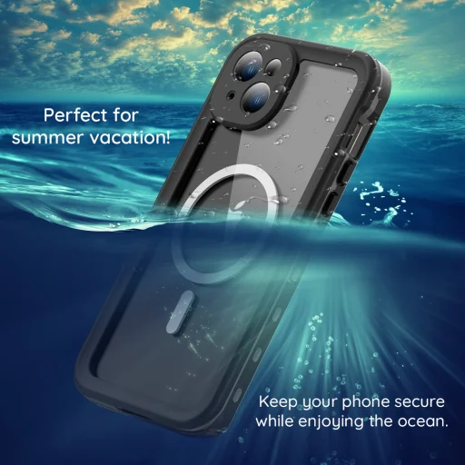  Samsung Galaxy S24 Ultra Fekete ShellBox Vízálló IP68 Tok - 4