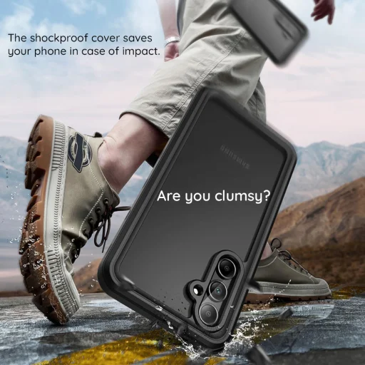  Samsung Galaxy S24 Ultra Fekete ShellBox Vízálló IP68 Tok - 5