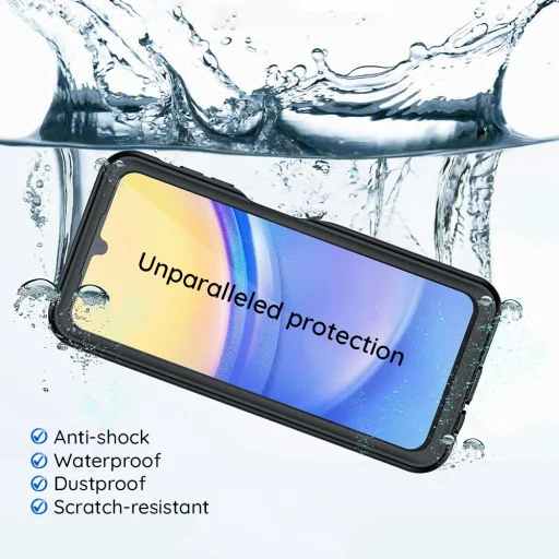  Samsung Galaxy S24 Ultra Fekete ShellBox Vízálló IP68 Tok - 6