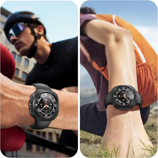  Techsuit - Defense360 Pro + Képernyővédő - Samsung Galaxy Watch Ultra (47mm) - Fekete tok - 3