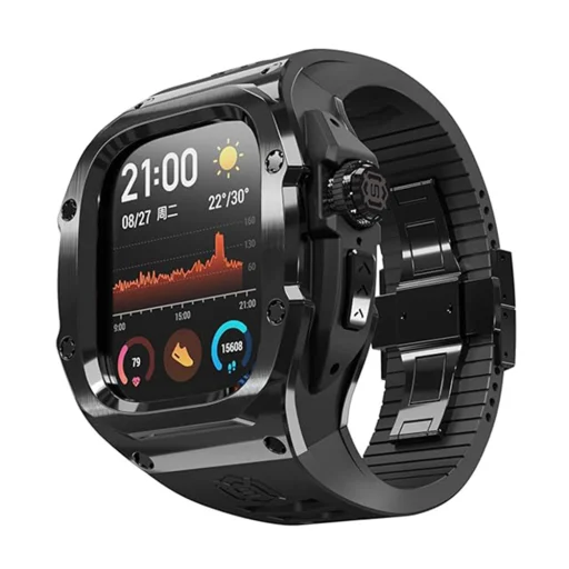 ShellBox - Vízálló IP68 + Óraszíj - Apple Watch Ultra / Ultra 2 - Fekete tok - 1