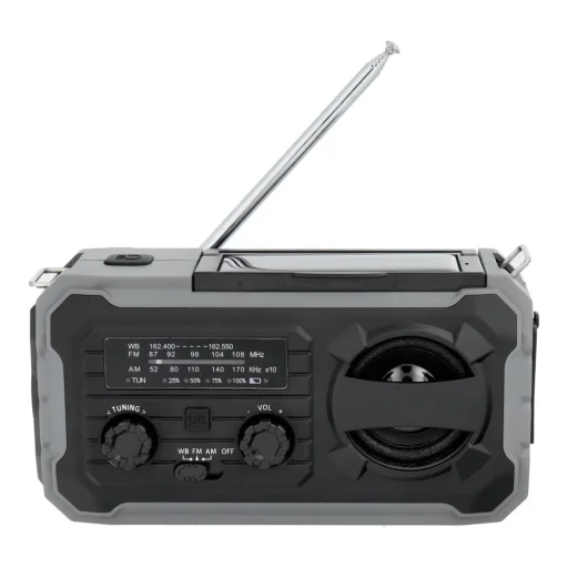 PRISTAR rádió FM zseblámpával 4000 mAh YX328 fekete - 2