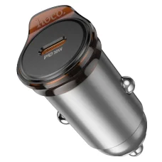 HOCO autós töltő Type C PD QC 30W NZ16 fémszürke