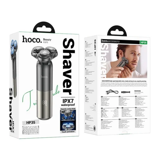 HOCO hárompengés elektromos borotva HP35 fekete - 6