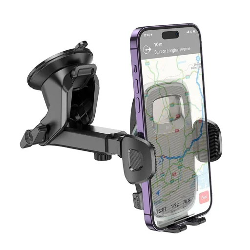 HOCO autós tartó szélvédőre / műszerfalra H15 sötét éjszaka fekete - 3