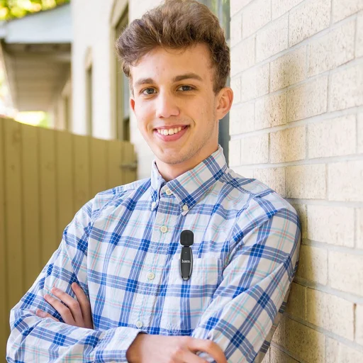 HOCO vezeték nélküli lavalier mikrofon Type C L15 fekete - 8