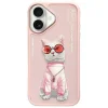 NIMMY tok GLASSES COOL CAT iPhone 16-hoz rózsaszín tok thumbnail