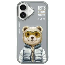 NIMMY tok COOL&CUTE 2.0 Bear iPhone 16 szürke tok