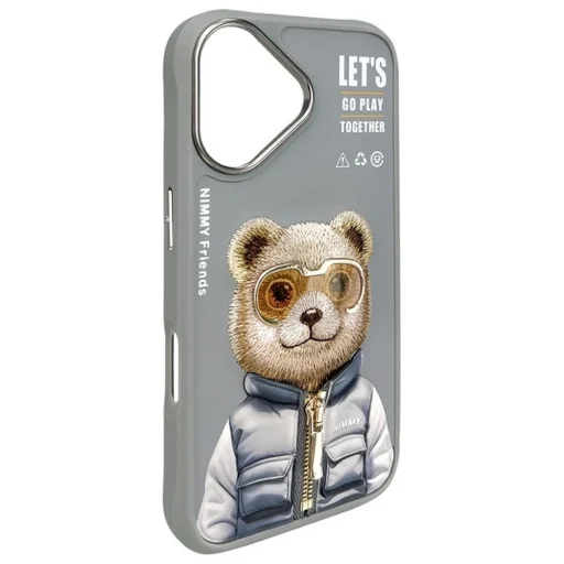 NIMMY tok COOL&CUTE 2.0 Bear iPhone 16 szürke tok - 4