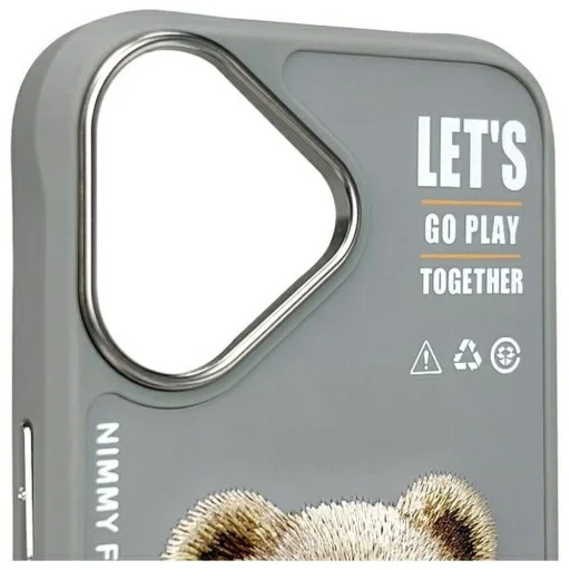 NIMMY tok COOL&CUTE 2.0 Bear iPhone 16 szürke tok - 5