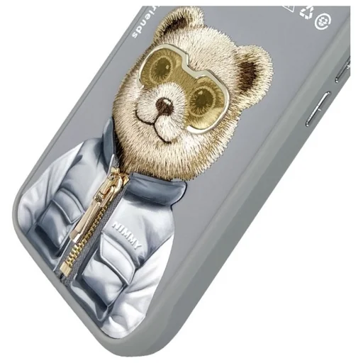 NIMMY tok COOL&CUTE 2.0 Bear iPhone 16 szürke tok - 7
