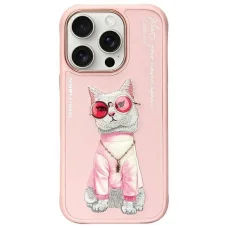 NIMMY tok GLASSES COOL CAT IPHONE 16 Pro Max-hoz rózsaszín