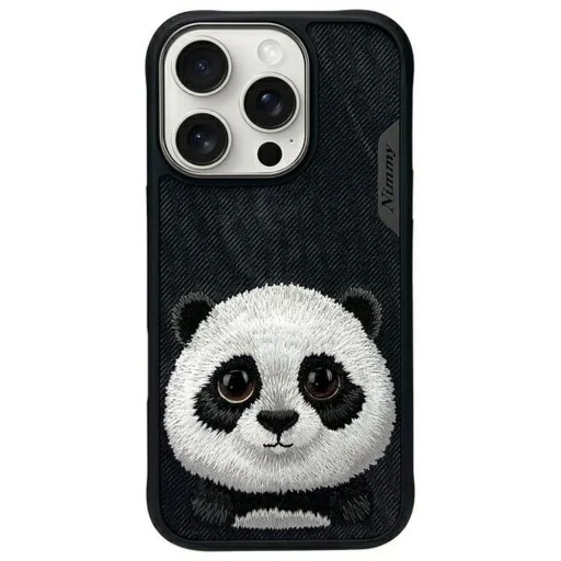 NIMMY tok BIG EYED PET 2.0 Panda iPhone 16 Pro-hoz fekete - 1
