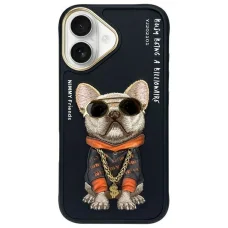 NIMMY GLASSES COOL DOG tok IPHONE 16-ra fekete