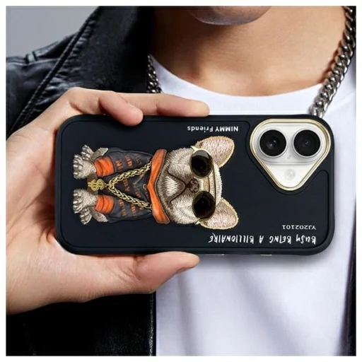 NIMMY GLASSES COOL DOG tok IPHONE 16-ra fekete - 2