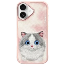 NIMMY tok BIG EYED PET 2.0 Macska iPhone 16-hoz rózsaszín tok