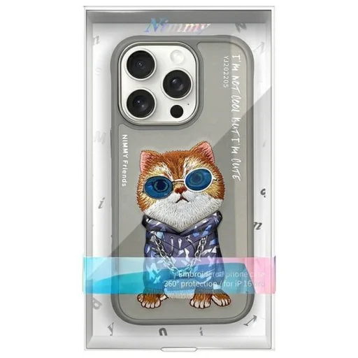 NIMMY tok GLASSES COOL CAT iPhone 16 Pro szürke - 9