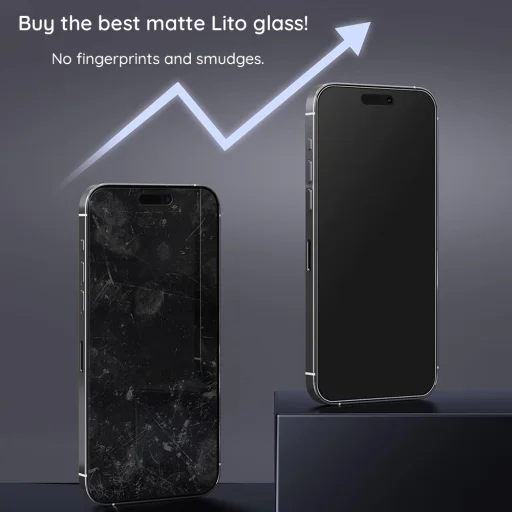  Lito - HD Pro Matte - iPhone 16 Pro Max - Fekete üvegfólia - 6