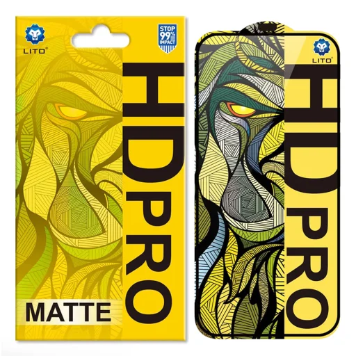 Lito - HD Pro Matte - iPhone 16 Pro Max - Fekete üvegfólia - 7