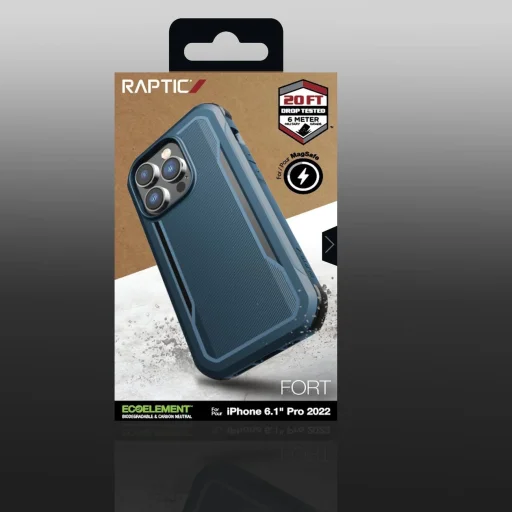 Raptic X-Doria Fort iPhone 14 Pro tok MagSafe páncélozott kék tok - 5