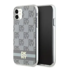  iPhone 11 / Xr bézs DKNY IML Checkered Mono Pattern & Printed Stripes MagSafe tok