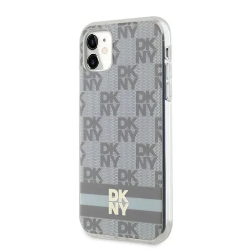  iPhone 11 / Xr bézs DKNY IML Checkered Mono Pattern & Printed Stripes MagSafe tok - 2