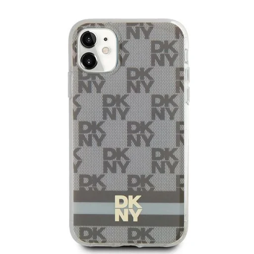  iPhone 11 / Xr bézs DKNY IML Checkered Mono Pattern & Printed Stripes MagSafe tok - 3