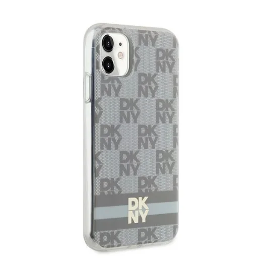  iPhone 11 / Xr bézs DKNY IML Checkered Mono Pattern & Printed Stripes MagSafe tok - 4