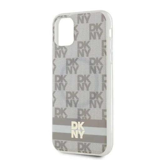  iPhone 11 / Xr bézs DKNY IML Checkered Mono Pattern & Printed Stripes MagSafe tok - 6