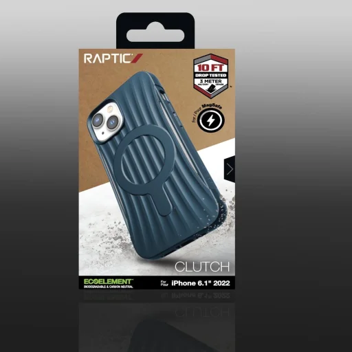 Raptic X-Doria Clutch tok iPhone 14-hez MagSafe hátlappal kék - 6