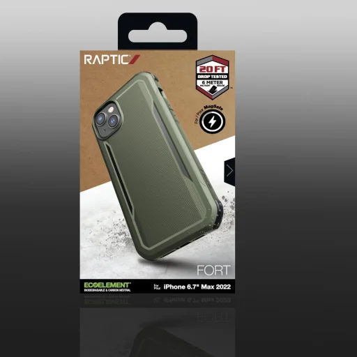 Raptic X-Doria Fort iPhone 14 tok MagSafe kompatibilis páncélozott borító zöld - 5
