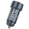 HOCO autós töltő USB A + Type C PD QC3.0 3A 30W Z57A fém szürke thumbnail