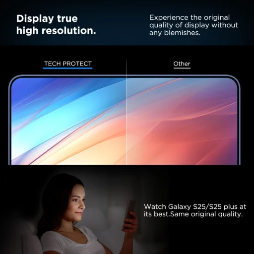 Edzett Üveg Tech-Protect Quick Set+ 2-pack Galaxy S25+ Plus Átlátszó üvegfólia - 4