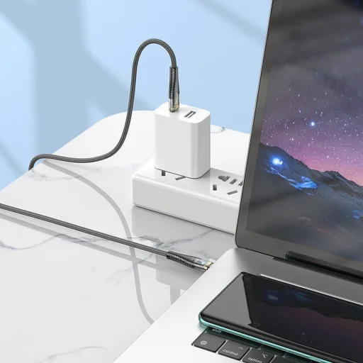 HOCO kábel Type C to Type C 3A 60W U121 1,2 m fekete - 7