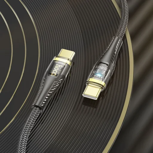 HOCO kábel Type C to Type C 3A 60W U121 1,2 m fekete - 8