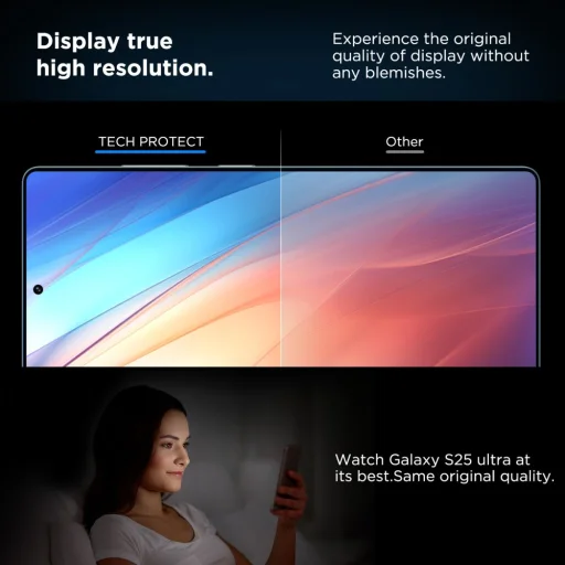 Tech-Protect Quick Set+ edzett üveg 2-pack Samsung Galaxy S25 Ultra átlátszó üvegfólia - 4