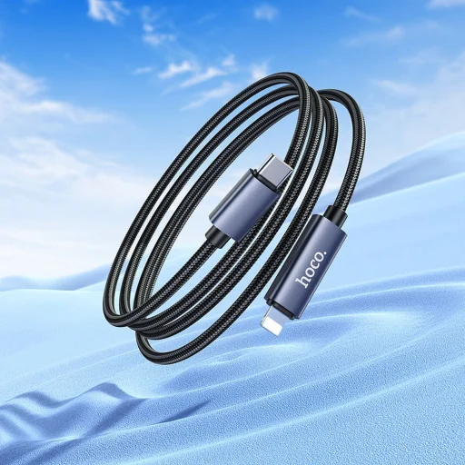 HOCO kábel Type C - Lightning kijelzővel PD 27W X112 1 m fekete - 8
