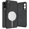 Tech-protect Liquid Silicone Magsafe Galaxy S25 Edge fekete tok