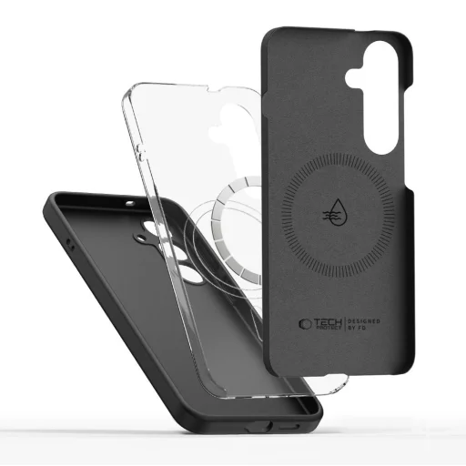 Tech-protect Liquid Silicone Magsafe Galaxy S25 Edge fekete tok - 2