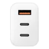 OBAL:ME GaN Fali Töltő USB-A + 2xUSB-C 65W Fehér thumbnail