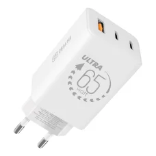 OBAL:ME GaN Fali Töltő USB-A + 2xUSB-C 65W Fehér