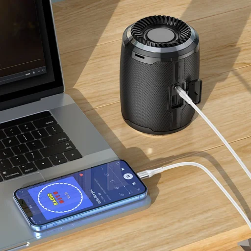 HOCO kábel AUX Jack 3,5 mm - Lightning UPA22 1 m fehér - 3