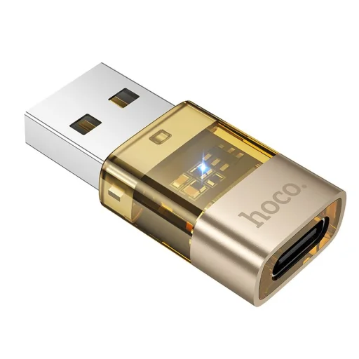 HOCO adapter USB A (apa) to Type C (anya) UA36C arany - 2
