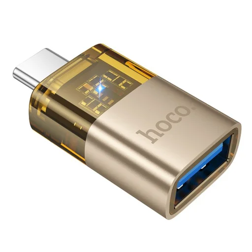 HOCO adapter OTG Type C (male) USB A (female) UA36B arany, - 2